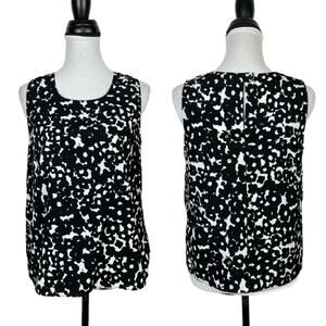 Cabi | #5353 Women's Small Black & White Dixon Blouse Tank